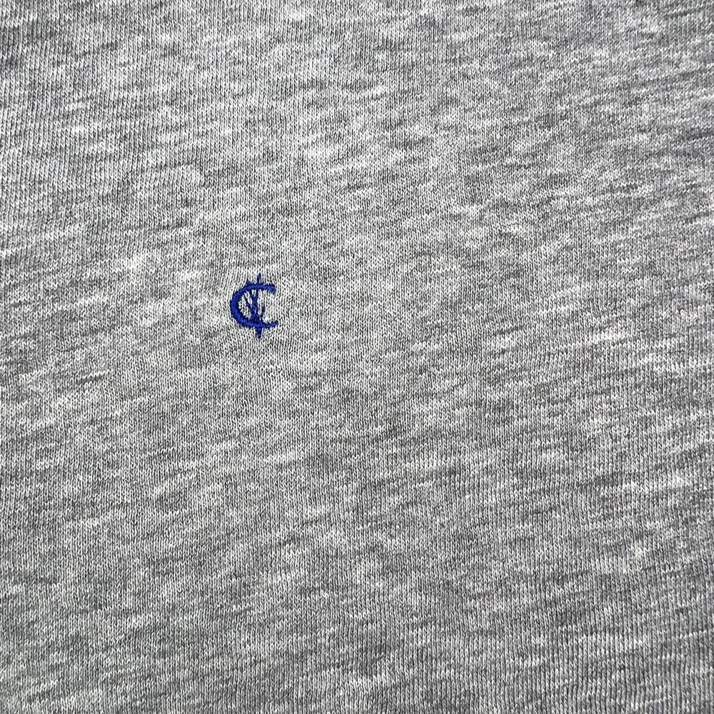 Criquet Pullover Mens 2XL Gray Quarter Zip‎ Fleece Logo Preppy Performance New